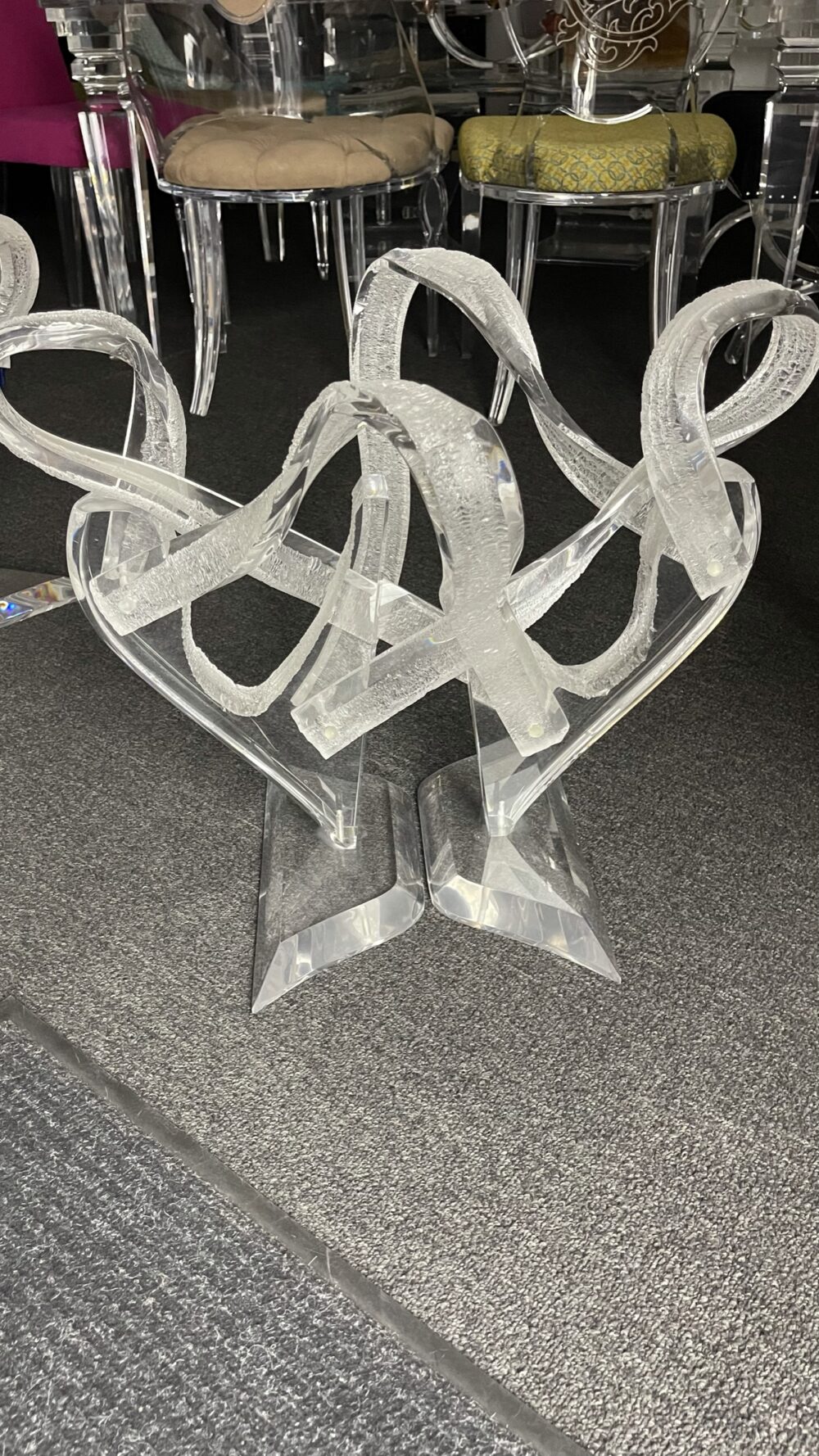 Snake End Table Base SN600 CLEAR